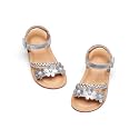 Flaryzone Toddler Girls Sandals Open Toe Flat Flower Girl Dress Shoes
