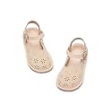 Flaryzone Toddler Girls Sandals Open Toe Flat Flower Girl Dress Shoes