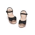 Flaryzone Toddler Girls Sandals Open Toe Flat Flower Girl Dress Shoes