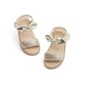 Flaryzone Toddler Girls Sandals Open Toe Flats Flower Girl Dress Shoes