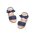 Flaryzone Toddler Girls Sandals Open Toe Flats Flower Girl Dress Shoes