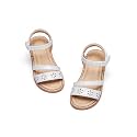 Flaryzone Toddler Girls Sandals Open Toe Flat Flower Girl Dress Shoes