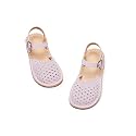 Flaryzone Toddler Girls Sandals Open Toe Flat Flower Girl Dress Shoes