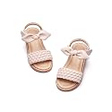 Flaryzone Toddler Girls Sandals Open Toe Flats Flower Girl Dress Shoes