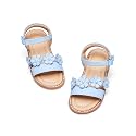 Flaryzone Toddler Girls Sandals Open Toe Flats Flower Girl Dress Shoes
