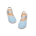 Flaryzone Toddler Girls Sandals Open Toe Flat Flower Girl Dress Shoes