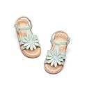 Flaryzone Toddler Girls Sandals Open Toe Flat Flower Girl Dress Shoes