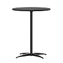 Flash Furniture 24 in Wood Round Cocktail Table, Black