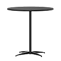 Flash Furniture 30 in Wood Round Cocktail Table, Black