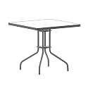 Flash Furniture 31.5 in Square Table, Silver