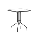 Flash Furniture Metal Square Table, Silver
