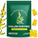 flasture Mullein Gummies for Lungs & Sinus Relief, 2000mg Mullein Leaf Extract, Natural Lung Cleanse Supplement for Smokers, Supports Respiratory, Immune & Mucus Relief – 60 Chewable Gummies