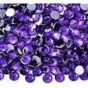 Flat Back Rhinestones Round Beads for Phone Case Heliotrope SS50 144pcs