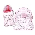 Flat Bed Baby Bed New Born Baby Bedding Set | Baby Carry Bag | Carry Bag | Baby Bed | Mattress | Mosquito Net | Cotton | Infants (0-6 Months) (2PCS Set)
