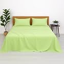Sage Green King Size Bedsheet with 2 Pillow Covers | Premium Soft Microfiber Flat Bed Sheet | Breathable, Wrinkle Free &amp; Fade Resistant Bedding Set for King Bed | Luxury Hotel Feel