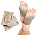 Flat Foot Arch Support for Men &amp; Women | Medial Arch Support for Flat Feet Correction Sleeve with Cushion | Plantar Fasciitis Leg Foot Pain Relief Product | Free Size - 1 Pair