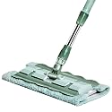 Flat Mop 360 Rotating Mop for Home Reusable Pads with Telescopic Handle Bathroom Floor Cleaner for Hardwood Laminate Commercial Spaces and Large Open Areas 14.96x5.91x37.4 Inches