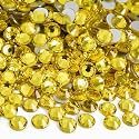 Flat Rhinestones for Nail Art Craft, Glue Fix Citrine SS50 144pcs