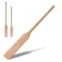 Flat Wooden Spatula for Cooking - 24" Long Wooden Stirring Paddle for Cooking, Mixing, Brewing in Big Stock Pots, Hand-Held Beech Wood Pot Stirrer Wooden Spoon for Kitchen