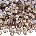 Flatback Rhinestones Glass Beads for Crafts Golden Shadow SS50 144pcs