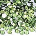 Flatback Rhinestones Glass Beads for Crafts Lt. Peridot SS50 144pcs