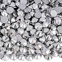 Flatback Rhinestones Glass Beads for Crafts Mine Silver SS50 144pcs