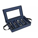 Flatware Storage Case 5 Compartments Silverware Container Box, Blue