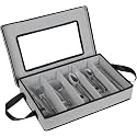 Flatware Storage Case 5 Compartments Silverware Container Box, Gray