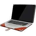 Flausen PU Leather Protective Folio Case for HP Pavilion Aero 13-BE0030AU, 13-BE0190AU 13.3 inches Laptops - Brown
