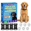 Flea Collar for Dogs, Refillable Collar Pendant 4 Clips + 6 Refills, Black