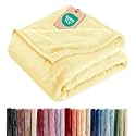 Fleece Blanket Full Size - Ultra-Soft Warm Flannel Fleece Blanket - Yellow