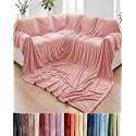 Fleece Blanket Giant 120" x 180" - Ultra-Soft Flannel Throw - Rose Pink
