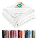 Fleece Blanket Kids Size - Ultra-Soft Warm Flannel Fleece Blanket - White