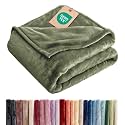 Fleece Blanket Kids Size - Ultra-Soft Warm Flannel Fleece Blanket - Olive