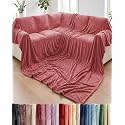 Fleece Blanket Oversized King - Ultra-Soft Flannel Blanket - Dusty Rose