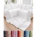 Fleece Blanket Oversized King - Ultra-Soft Flannel Fleece Blanket - White
