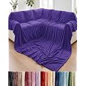 Fleece Blanket Oversized King - Ultra-Soft Flannel Blanket - Purple Haze