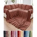Fleece Blanket Oversized King - Ultra-Soft Flannel Blanket - Mocha Mousse
