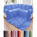 Fleece Blanket Oversized King - Ultra-Soft Flannel Blanket - Vista Blue