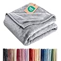 Fleece Blanket Queen Size - Ultra-Soft Warm Flannel Fleece Blanket - Grey