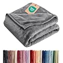 Fleece Blanket Queen Size - Ultra-Soft Flannel Fleece Blanket - Dark Grey