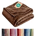 Fleece Blanket Throw XL Size - Ultra-Soft Flannel Fleece Blanket - Brown