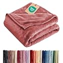 Fleece Blanket Throw XL - Ultra-Soft Flannel Fleece Blanket - Dusty Rose