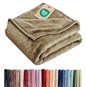 Fleece Blanket Twin- Ultra-Soft Flannel Fleece Blanket - Camel