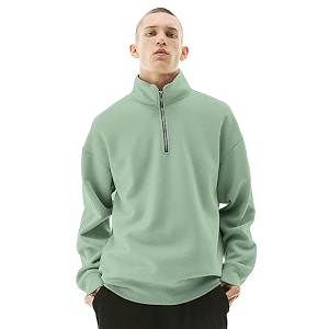 Fleece Half Zip High Neck Loose Fit