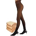 Fleece Lined Tights Women, Control Top Thermal Tights for Women, Fake Translucent Winter Warm Tights