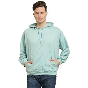 Fleece Oversized Fit Pocket Hoodie for Men