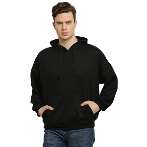 Fleece Oversized Fit Pocket Hoodie for Men