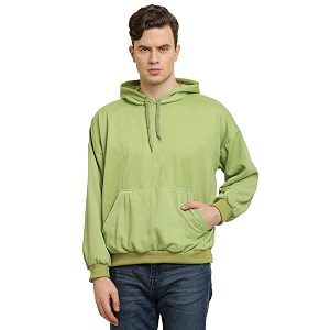 Fleece Oversized Fit Pocket Hoodie for Men