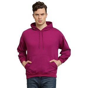 Fleece Oversized Fit Pocket Hoodie for Men